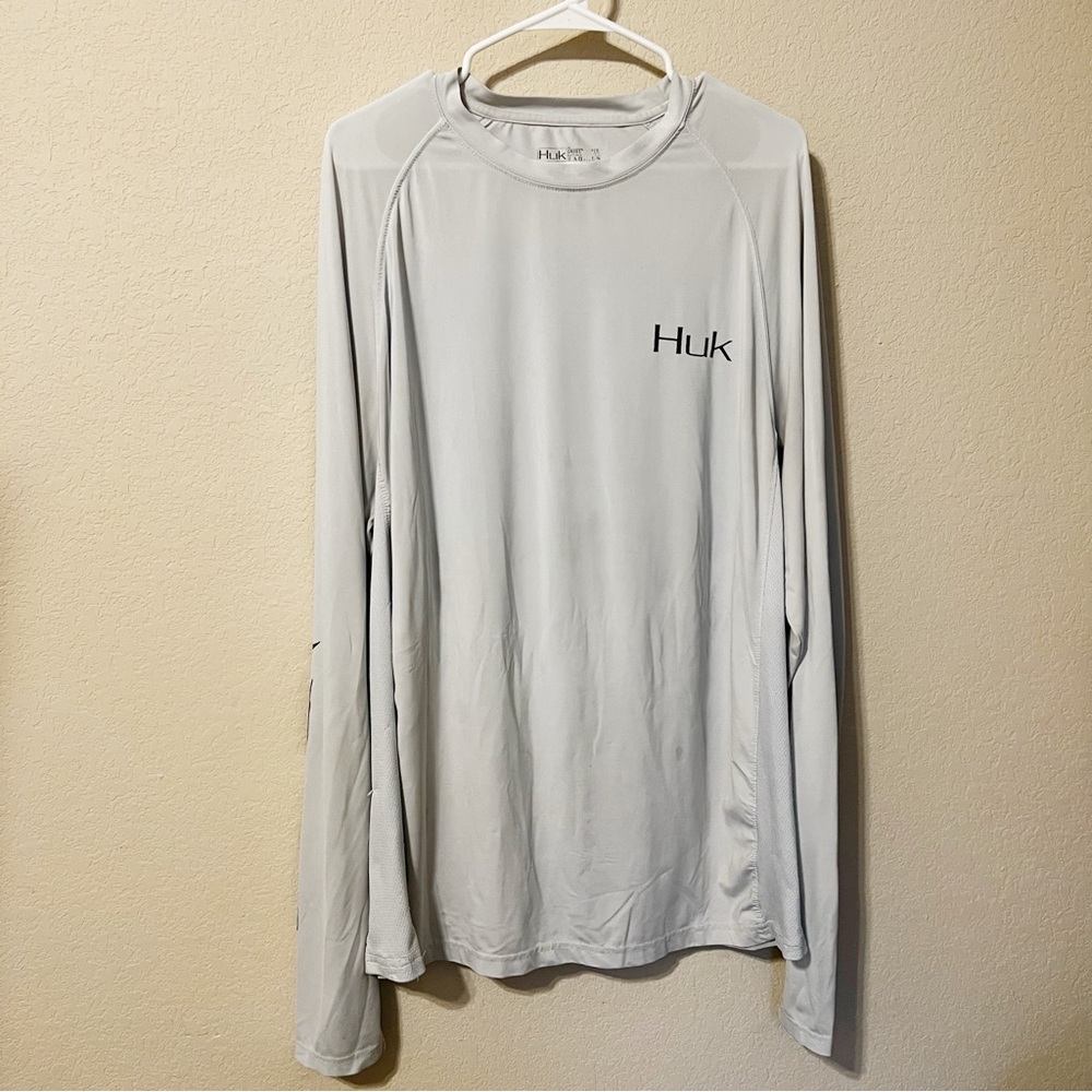 Huk Light Blue Long Sleeve Fishing Shirt